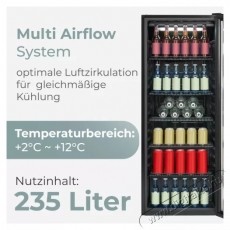 Bomann KSG 7292 fekete italhűtő Konyhai term&eacute;kek - Hűtő, fagyaszt&oacute; (szabadon&aacute;ll&oacute;) - Egyajt&oacute;s hűtő - 531652