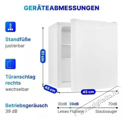 Bomann KB 7346 feh&eacute;r egyajt&oacute;s hűtő Konyhai term&eacute;kek - Hűtő, fagyaszt&oacute; (szabadon&aacute;ll&oacute;) - Mini hűtő / minib&aacute;r - 531647