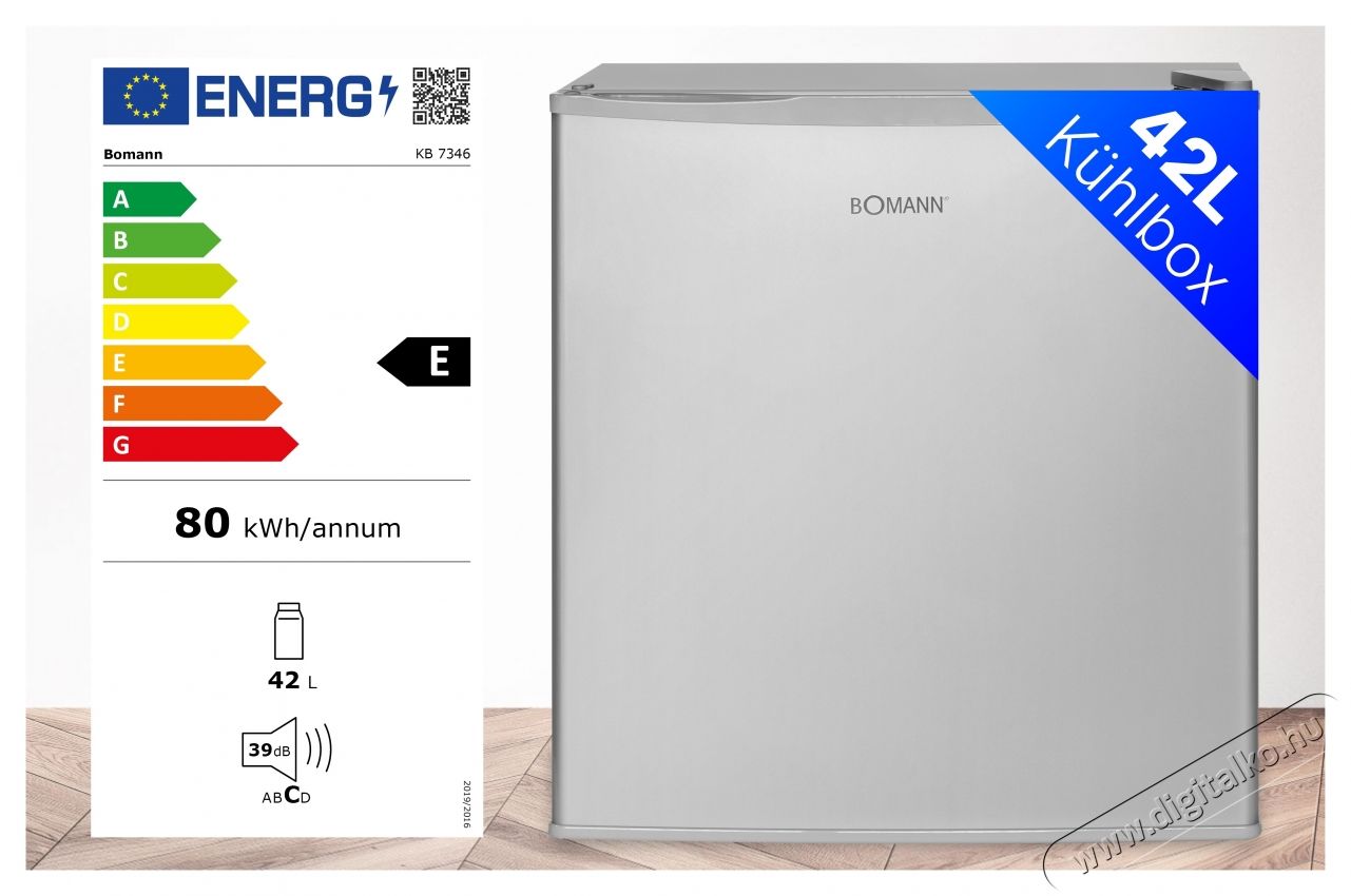 Bomann KB 7346 feh&eacute;r egyajt&oacute;s hűtő Konyhai term&eacute;kek - Hűtő, fagyaszt&oacute; (szabadon&aacute;ll&oacute;) - Mini hűtő / minib&aacute;r - 531647
