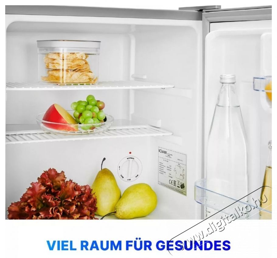 Bomann KB 7346 inox egyajt&oacute;s hűtő Konyhai term&eacute;kek - Hűtő, fagyaszt&oacute; (szabadon&aacute;ll&oacute;) - Mini hűtő / minib&aacute;r - 531611