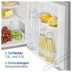 Bomann KB 7346 inox egyajt&oacute;s hűtő Konyhai term&eacute;kek - Hűtő, fagyaszt&oacute; (szabadon&aacute;ll&oacute;) - Mini hűtő / minib&aacute;r - 531611