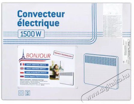 BONJOUR ERP1500W Elektromos konvektor Háztartás / Otthon / Kültér - Fűtés - Konvektor