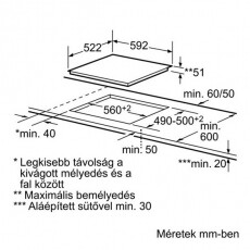 Bosch PIA611F18E indukciós főzőlap Konyhai termékek - Sütő-főzőlap, tűzhely (beépíthető) - Indukciós főzőlap (beépíthető) - 270035