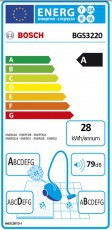 Bosch BGS3220 porszívó Háztartás / Otthon / Kültér - Porszívó / takarítógép - Porzsák nélküli porszívó - 282528