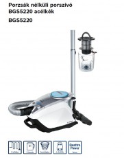 Bosch BGS5220 porszívó Háztartás / Otthon / Kültér - Porszívó / takarítógép - Porzsák nélküli porszívó - 282529