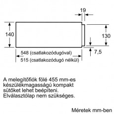 Bosch BIC630NS1 melegentartó fiók Konyhai termékek - Sütő-főzőlap, tűzhely (beépíthető) - Melegentartó fiók - 297727