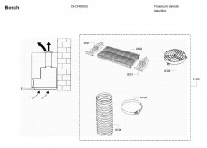Bosch DHZ3405 starter kit belső keringtetéses üzemmódhoz Konyhai termékek - Páraelszívó - Elszívó cső / bekötő szett - 282327