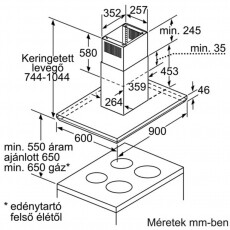 Bosch DIB091E51 páraelszívó sziget Konyhai termékek - Páraelszívó - Sziget fölé - 282295