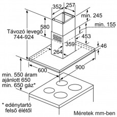 Bosch DIB091E51 páraelszívó sziget Konyhai termékek - Páraelszívó - Sziget fölé - 282295