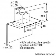 Bosch DWB097A50 páraelszívó Konyhai termékek - Páraelszívó - Kürtős - 282291