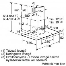 Bosch DWB097A50 páraelszívó Konyhai termékek - Páraelszívó - Kürtős - 282291