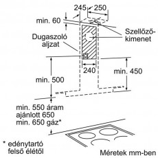 Bosch DWB097A50 páraelszívó Konyhai termékek - Páraelszívó - Kürtős - 282291