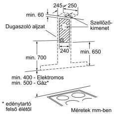 Bosch DWK098E51 páraelszívó Konyhai termékek - Páraelszívó - Kürtős - 282292