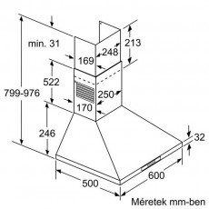 Bosch DWW06W460 páraelszívó Konyhai termékek - Páraelszívó - Kürtős - 282285
