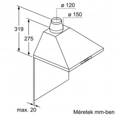 Bosch DWW06W460 páraelszívó Konyhai termékek - Páraelszívó - Kürtős - 282285
