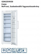 Bosch GSN33VL30 fagyasztószekrény Konyhai termékek - Hűtő, fagyasztó (szabadonálló) - Fagyasztószekrény - 282157