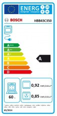 Bosch HBB43C350 elektromos sütő Konyhai termékek - Sütő-főzőlap, tűzhely (beépíthető) - Sütő (beépíthető) - 282242