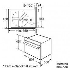 Bosch HBC26D553 gőzpároló Konyhai termékek - Sütő-főzőlap, tűzhely (beépíthető) - Gőzpároló - 282251