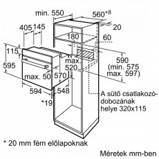 Bosch HBF114BS0 Serie 2 beépíthető sütő Konyhai termékek - Sütő-főzőlap, tűzhely (beépíthető) - Sütő (beépíthető) - 340491