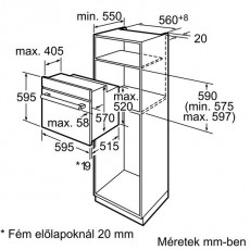 Bosch HBG43T320R elektromos sütő Konyhai termékek - Sütő-főzőlap, tűzhely (beépíthető) - Sütő (beépíthető) - 297715