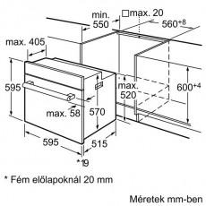 Bosch HBG43T360R elektromos sütő Konyhai termékek - Sütő-főzőlap, tűzhely (beépíthető) - Sütő (beépíthető) - 297716