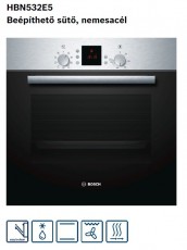 Bosch HBN532E5 elektromos sütő Konyhai termékek - Sütő-főzőlap, tűzhely (beépíthető) - Sütő (beépíthető) - 282237