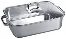 Bosch HEZ390011 nemesacél sütőedény üveg fedővel Konyhai termékek - Edény - Sütőedény / jénai tál - 338233