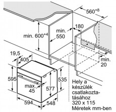 Bosch HMG6764S1 Serie 8 beépíthető sütő mikrohullámmal Konyhai termékek - Sütő-főzőlap, tűzhely (beépíthető) - Sütő (beépíthető) - 317297