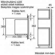 Bosch HMT85ML53 mikrohullámú sütő Konyhai termékek - Mikrohullámú sütő - Mikrohullámú sütő (beépíthető) - 282276