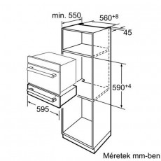 Bosch HSC140P31 melegentartó fiók Konyhai termékek - Sütő-főzőlap, tűzhely (beépíthető) - Melegentartó fiók - 282273