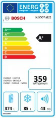 Bosch KGN57AI22 hűtőszekrény Konyhai termékek - Hűtő, fagyasztó (szabadonálló) - Alulfagyasztós kombinált hűtő - 282139
