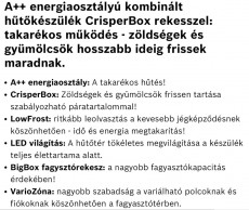 Bosch KGV36XW30 hűtőszekrény Konyhai termékek - Hűtő, fagyasztó (szabadonálló) - Alulfagyasztós kombinált hűtő - 288810