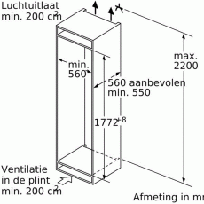 Bosch KIL82AFF0 beépíthető hűtőszekrény Konyhai termékek - Hűtő, fagyasztó (beépíthető) - Egyajtós hűtő - 362725