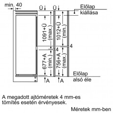 Bosch KIV865SF0 beépíthető alulfagyasztós hűtőszekrény Konyhai termékek - Hűtő, fagyasztó (beépíthető) - Alulfagyasztós kombinált hűtő - 364448