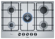 Bosch PCQ7A5B80 Serie 6 gázfőzőlap Konyhai termékek - Sütő-főzőlap, tűzhely (beépíthető) - Gázfőzőlap (beépíthető) - 317290