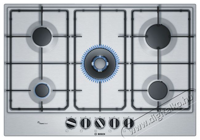 Bosch PCQ7A5B80 Serie 6 gázfőzőlap Konyhai termékek - Sütő-főzőlap, tűzhely (beépíthető) - Gázfőzőlap (beépíthető) - 317290