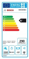 Bosch SMS50E98EU mosogatógép Konyhai termékek - Mosogatógép - Normál (60cm) szabadonálló mosogatógép - 282168