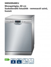Bosch SMS69N48EU mosogatógép Konyhai termékek - Mosogatógép - Normál (60cm) szabadonálló mosogatógép - 282172