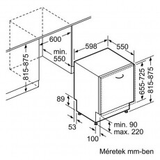 Bosch SMV41D10EU mosogatógép Konyhai termékek - Mosogatógép - Normál (60cm) beépíthető mosogatógép - 287593