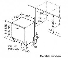 Bosch SMV45LX11E beépíthető mosogatógép Konyhai termékek - Mosogatógép - Normál (60cm) beépíthető mosogatógép - 351245