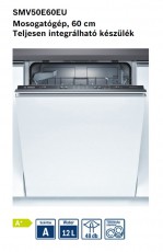 Bosch SMV50E60EU mosogatógép Konyhai termékek - Mosogatógép - Normál (60cm) beépíthető mosogatógép - 282220