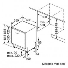 Bosch SMV53L50EU mosogatógép Konyhai termékek - Mosogatógép - Normál (60cm) beépíthető mosogatógép - 296164
