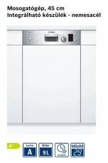 Bosch SPI50E15EU mosogatógép Konyhai termékek - Mosogatógép - Keskeny (45cm-ig) beépíthető mosogatógép - 282231