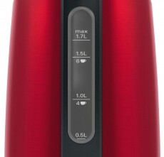 Bosch TWK3P424 DesignLine vízforraló - vörös Konyhai termékek - Vízforraló / teafőző - 359656