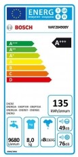 Bosch WAT28490BY Serie 6 elöltöltős mosógép Háztartás / Otthon / Kültér - Mosógép / szárítógép - Elöltöltős normál (60cm-ig) mosógép - 331572