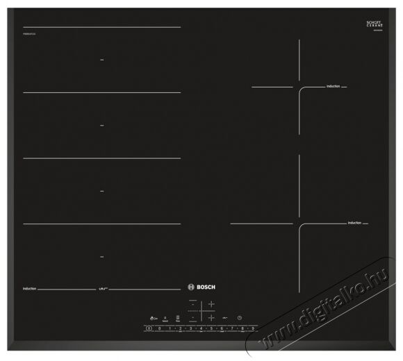 Bosch PXE651FC1E indukciós főzőlap Konyhai termékek - Sütő-főzőlap, tűzhely (beépíthető) - Indukciós főzőlap (beépíthető) - 298459
