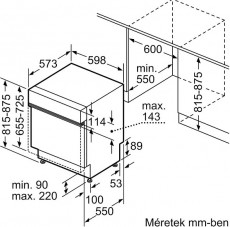 Bosch SMI6ECS51E beépíthető mosogatógép Konyhai termékek - Mosogatógép - Normál (60cm) beépíthető mosogatógép - 362736