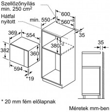 Bosch BFL553MS0 Serie 4 beépíthető mikrohullámú sütő Konyhai termékek - Mikrohullámú sütő - Mikrohullámú sütő (beépíthető) - 336706