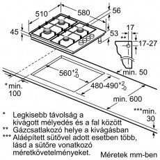 Bosch PBP6B5B80H Serie 2 gázfőzőlap Konyhai termékek - Sütő-főzőlap, tűzhely (beépíthető) - Gázfőzőlap (beépíthető) - 297680