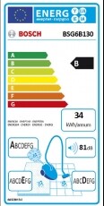 Bosch BSG6B130 porszívó Háztartás / Otthon / Kültér - Porszívó / takarítógép - Porzsákos porszívó - 282515